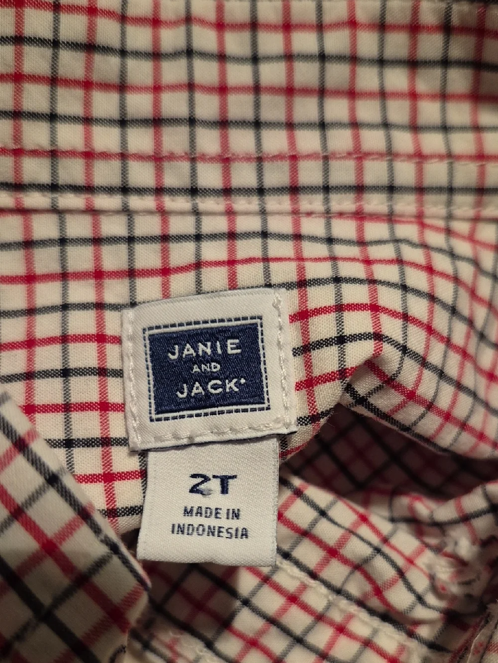 Janie and Jack boys 2T plaid long sleeve button up shirt VGUC - Picture 3 of 5